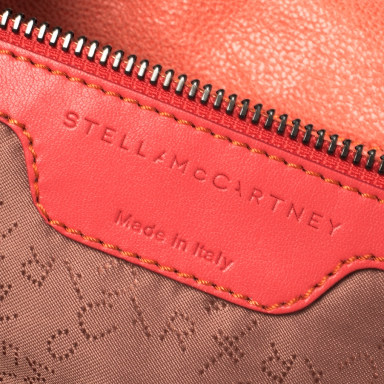 Pre Owned Stella McCartney Coral Faux Leather Falabella Tote