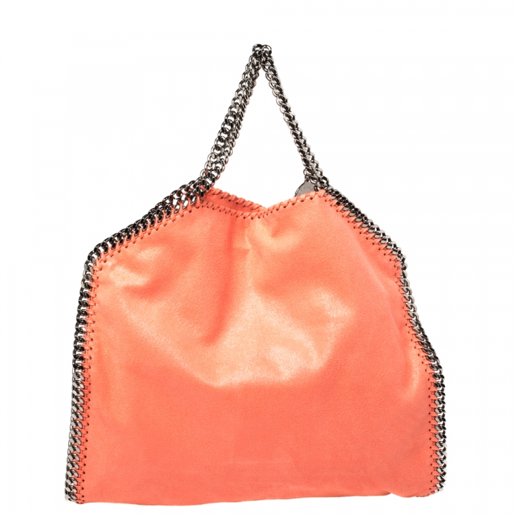 Pre Owned Stella McCartney Coral Faux Leather Falabella Tote