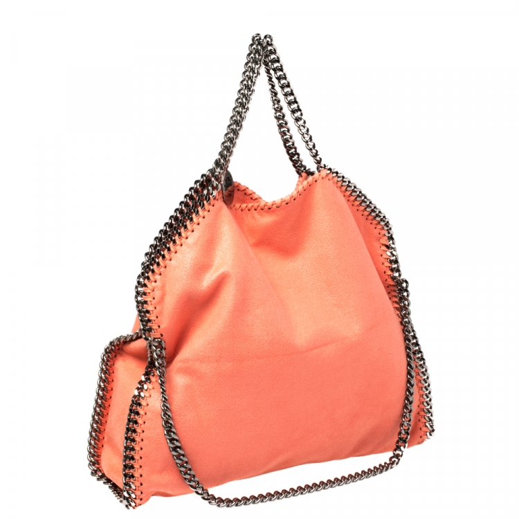 Pre Owned Stella McCartney Coral Faux Leather Falabella Tote