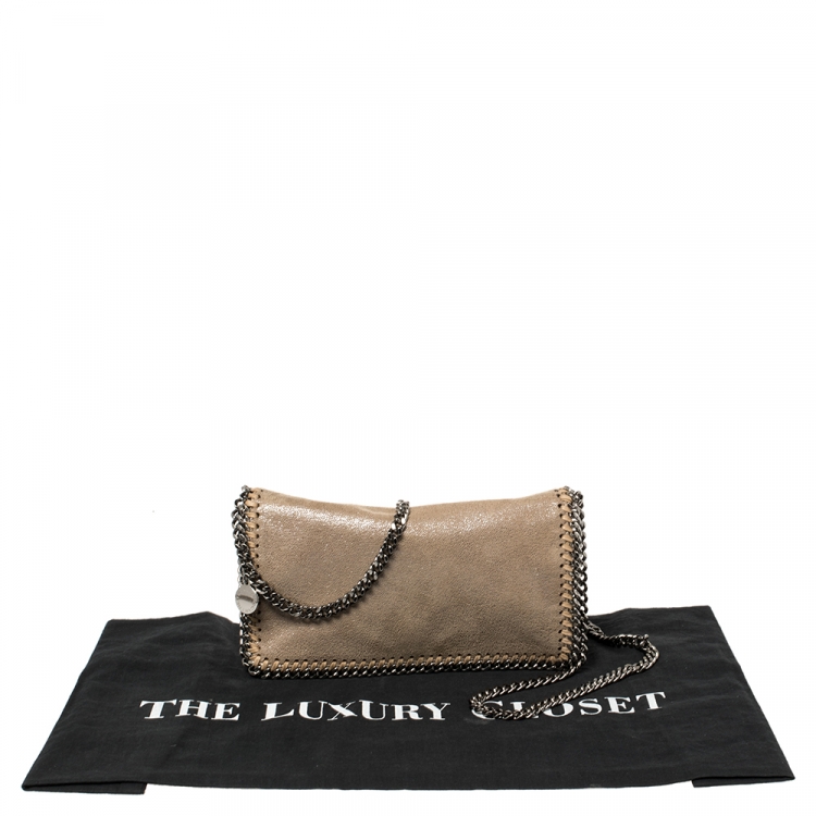 Pre Owned Stella McCartney Beige Faux Leather Falabella Crossbody Bag
