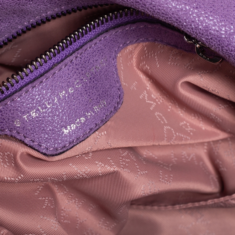 Pre Owned Stella McCartney Purple Faux Suede Falabella Shoulder Bag