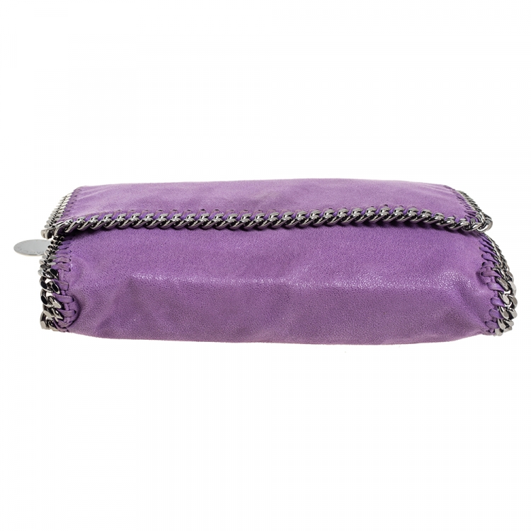 Pre Owned Stella McCartney Purple Faux Suede Falabella Shoulder Bag