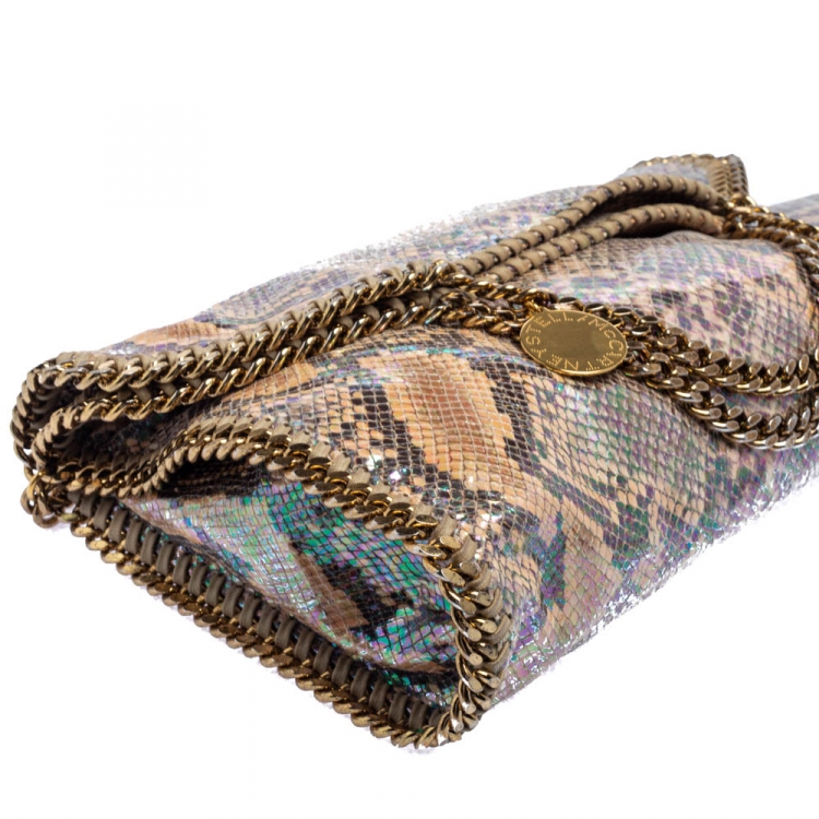 مملوكة مسبقًا Stella McCartney Multicolor Faux Python Embossed Leather Falabella Tote 