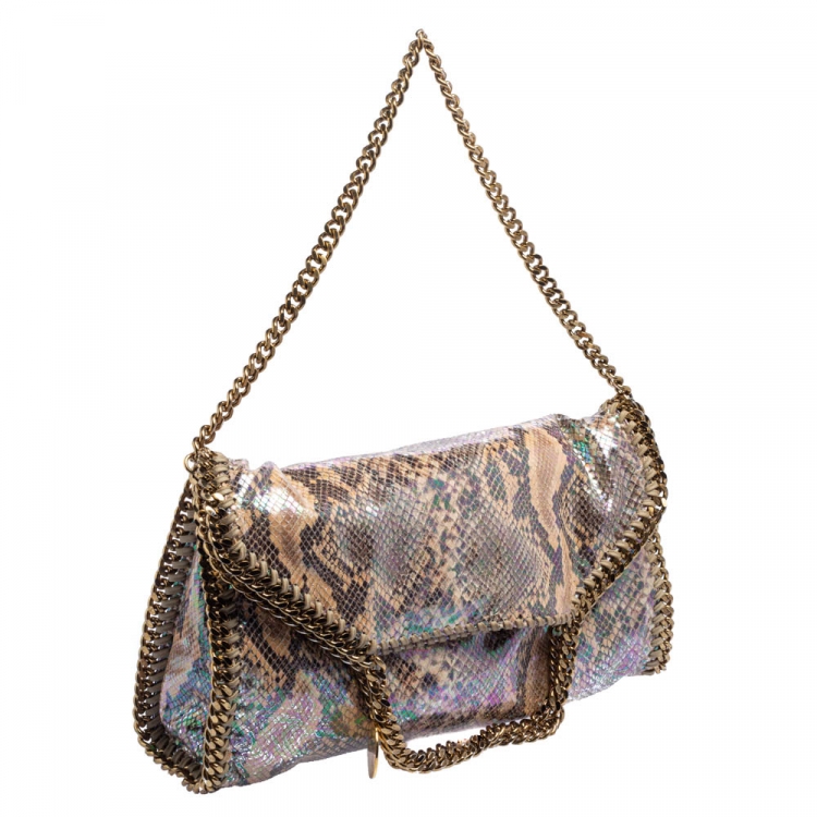 مملوكة مسبقًا Stella McCartney Multicolor Faux Python Embossed Leather Falabella Tote 