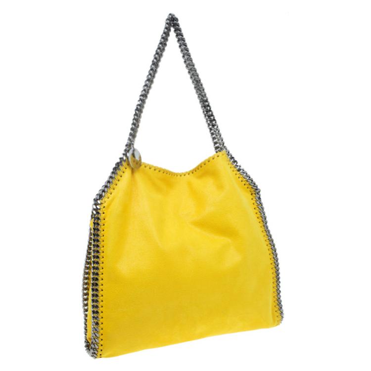مملوكة مسبقًا Stella McCartney Yellow Faux Leather Small Falabella Tote