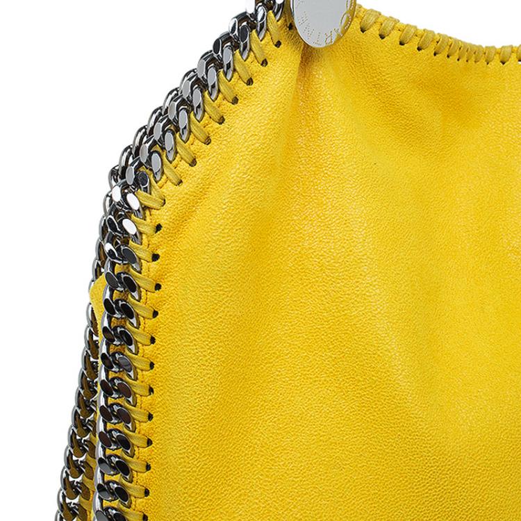 مملوكة مسبقًا Stella McCartney Yellow Faux Leather Small Falabella Tote