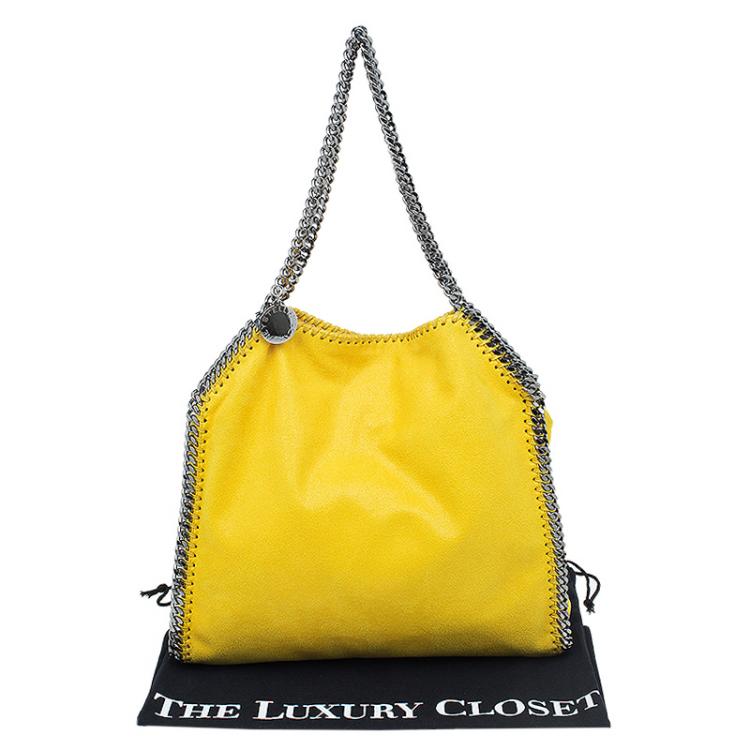 مملوكة مسبقًا Stella McCartney Yellow Faux Leather Small Falabella Tote
