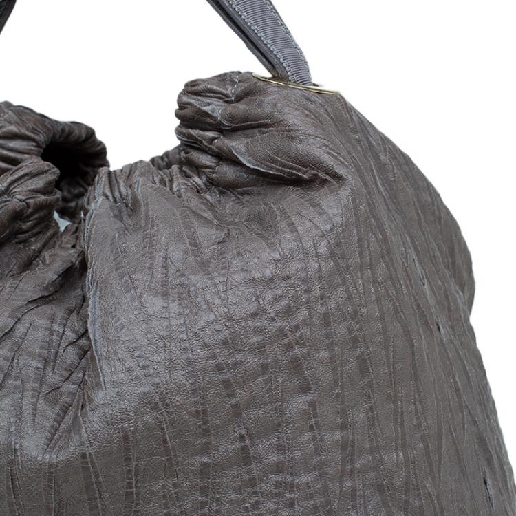 مملوكة مسبقًا Stella McCartney Grey Faux Leather Slouchy Hobo