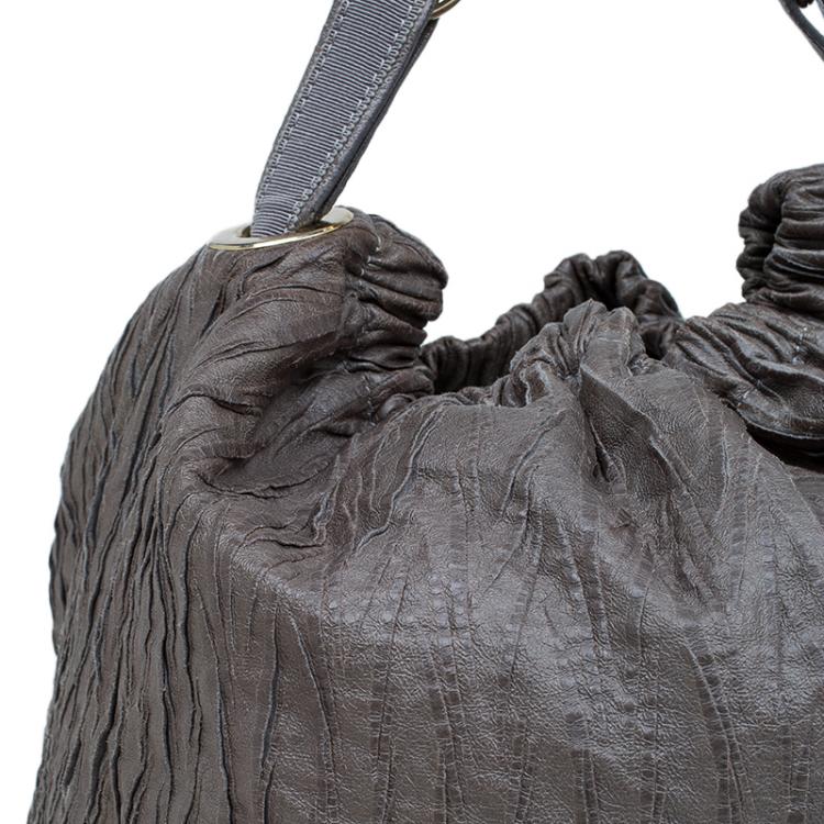 مملوكة مسبقًا Stella McCartney Grey Faux Leather Slouchy Hobo