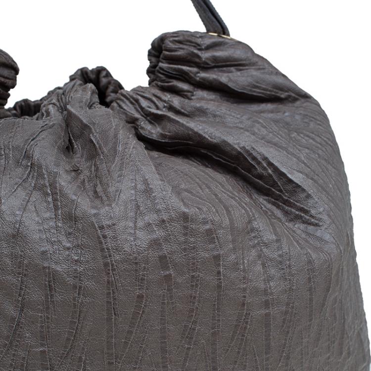 مملوكة مسبقًا Stella McCartney Grey Faux Leather Slouchy Hobo