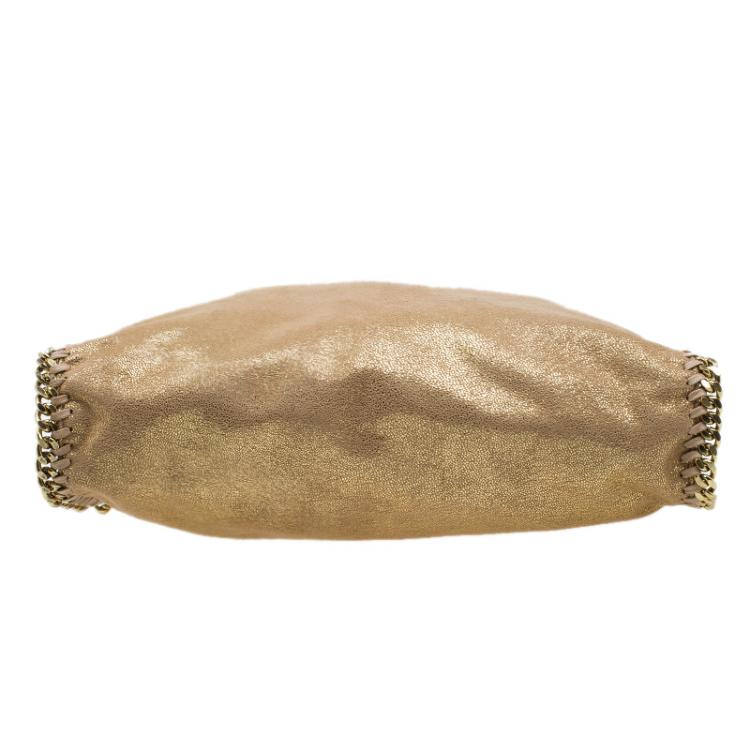 Pre Owned Stella McCartney Gold Faux Leather Small Falabella Tote
