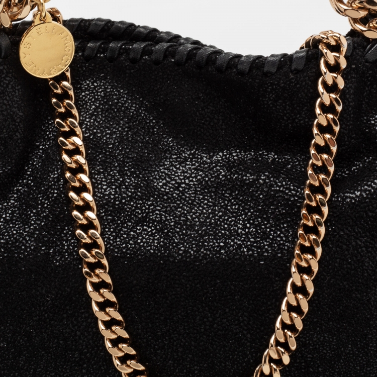 مملوكة مسبقًا Stella McCartney Black Faux Leather Falabella Shoulder Bag