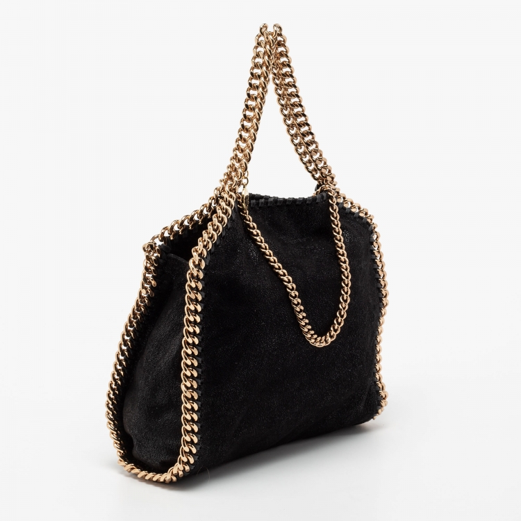 مملوكة مسبقًا Stella McCartney Black Faux Leather Falabella Shoulder Bag
