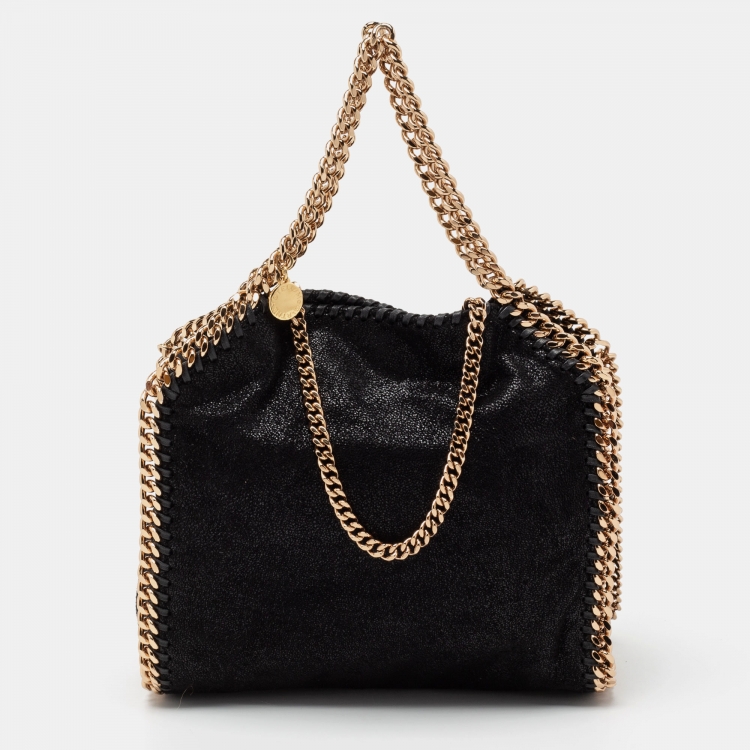 مملوكة مسبقًا Stella McCartney Black Faux Leather Falabella Shoulder Bag