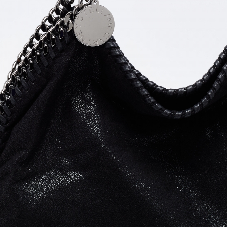 Pre Owned Stella McCartney Black Faux Suede Small Falabella Tote