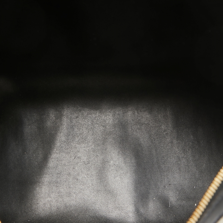Pre Owned Stella McCartney Beige/Black Canvas and Faux Leather Boston Bag