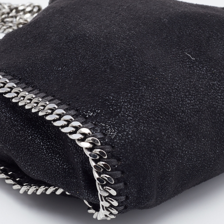 مملوكة مسبقًا Stella McCartney Black Faux Leather Tiny Falabella Crossbody Bag