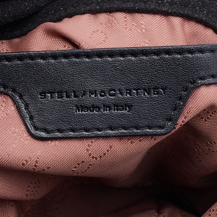 مملوكة مسبقًا Stella McCartney Black Faux Leather Tiny Falabella Crossbody Bag