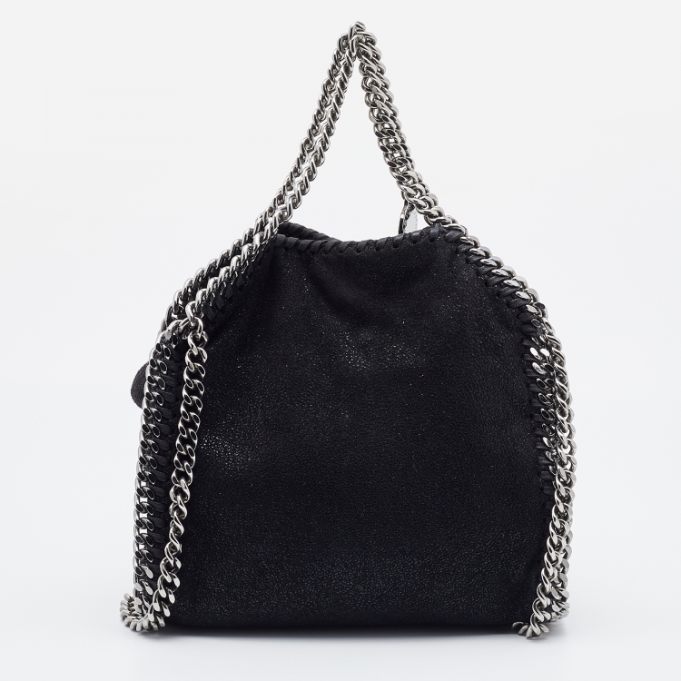 مملوكة مسبقًا Stella McCartney Black Faux Leather Tiny Falabella Crossbody Bag