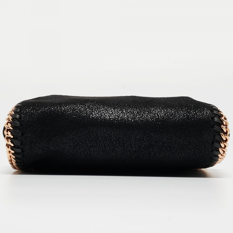 Pre Owned Stella McCartney Black Faux Suede Mini Falabella Tote