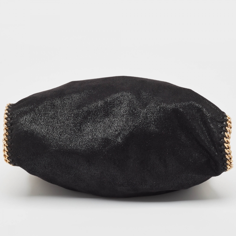 Pre Owned Stella McCartney Black Faux Suede Small Falabella Tote