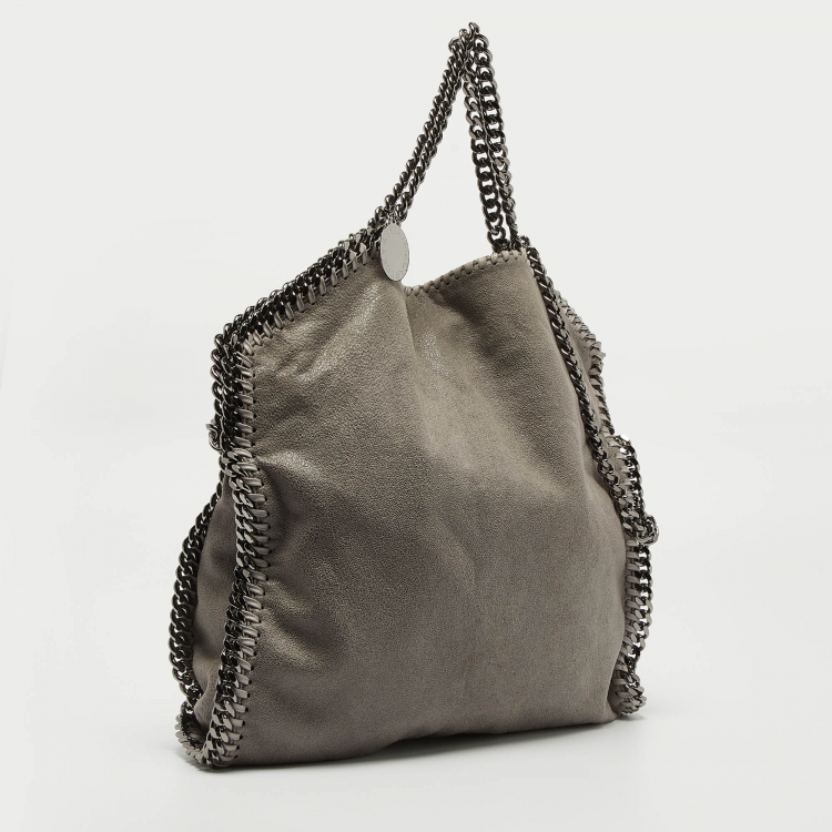 Pre Owned Stella McCartney Grey Faux Leather Small Falabella Tote