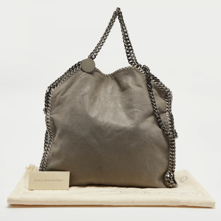 Pre Owned Stella McCartney Grey Faux Leather Small Falabella Tote