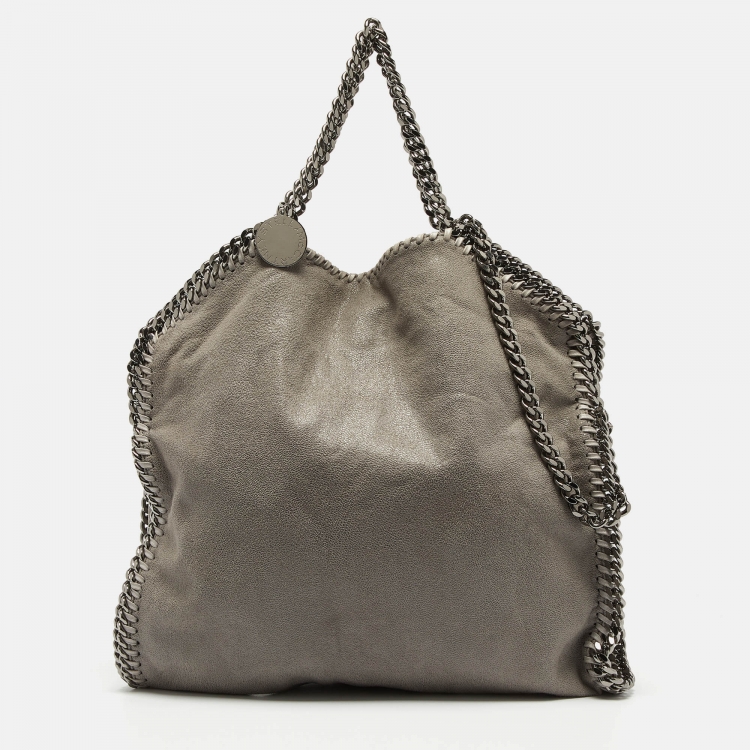 Pre Owned Stella McCartney Grey Faux Leather Small Falabella Tote