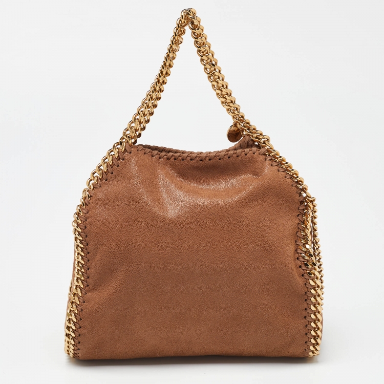 Pre Owned Stella McCartney Brown Faux Suede Mini Falabella Tote