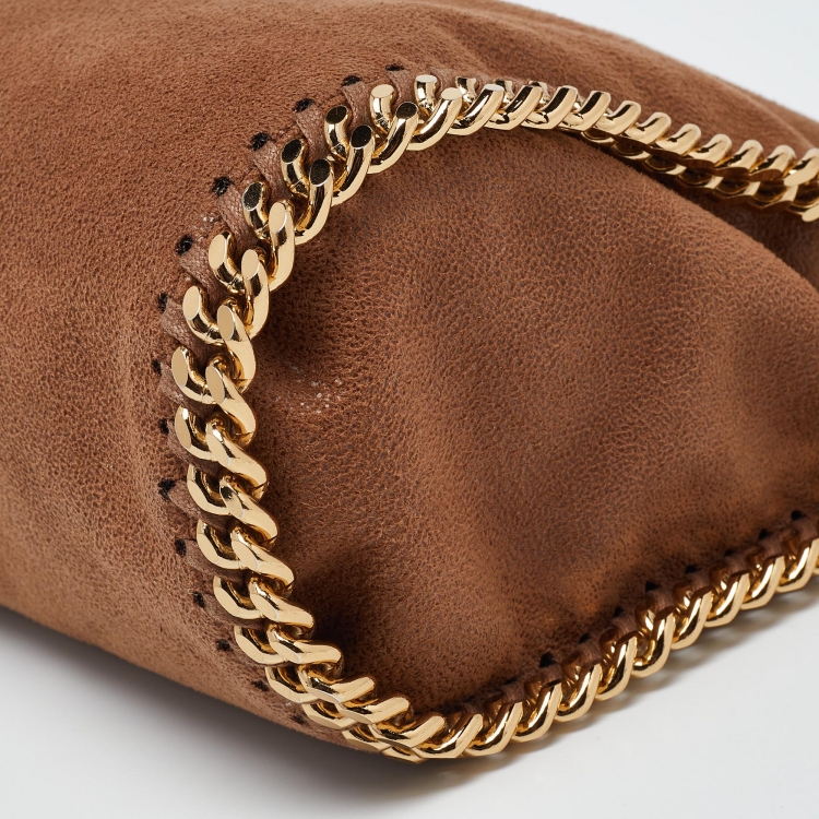 Pre Owned Stella McCartney Brown Faux Suede Mini Falabella Tote
