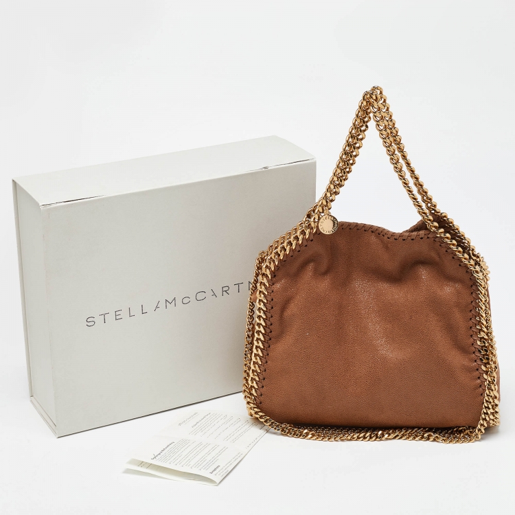 Pre Owned Stella McCartney Brown Faux Suede Mini Falabella Tote