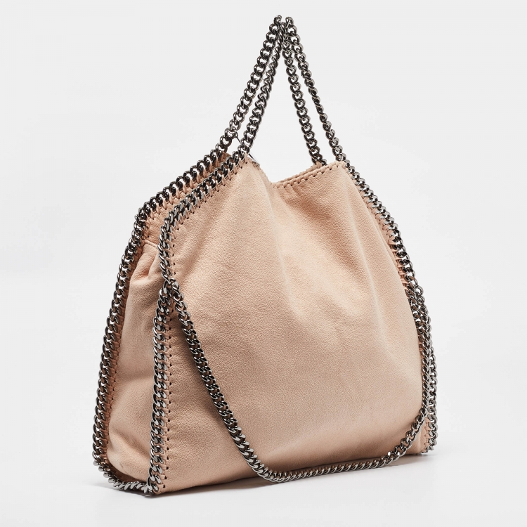Pre Owned Stella McCartney Peach Faux Leather Small Falabella Tote