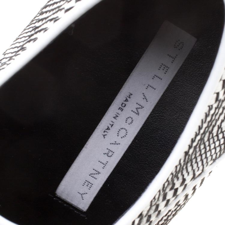 Pre Owned Stella McCartney Woven Faux Leather Elyse Platform Brogues Size 39