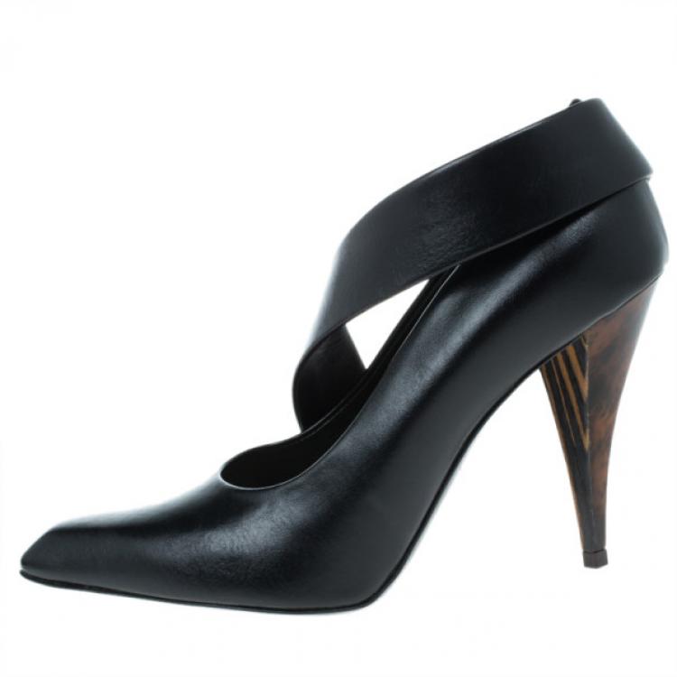 Pre Owned Stella McCartney Black Leather Jodie Pumps Size 36