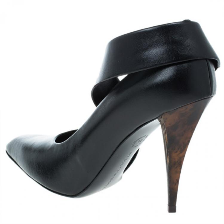 Pre Owned Stella McCartney Black Leather Jodie Pumps Size 36