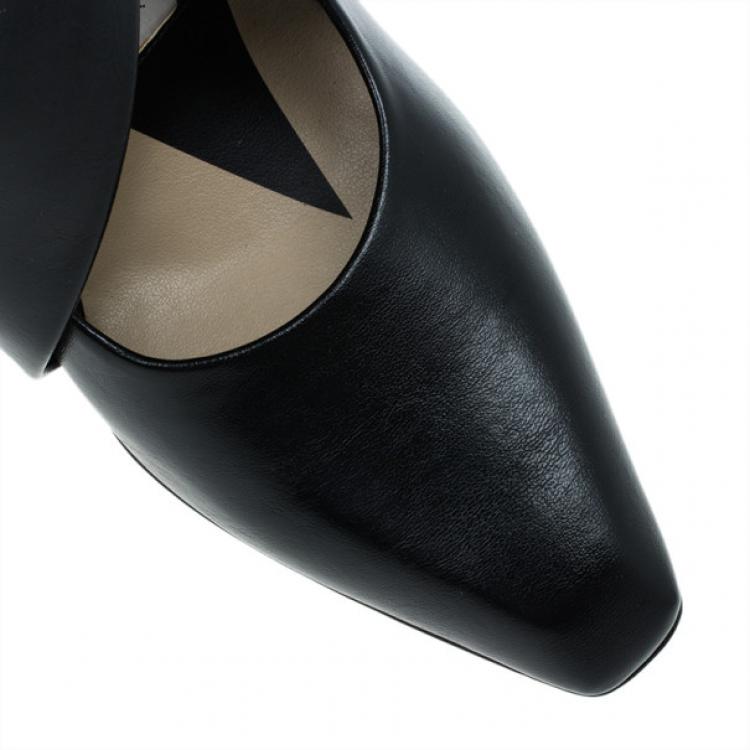 Pre Owned Stella McCartney Black Leather Jodie Pumps Size 36