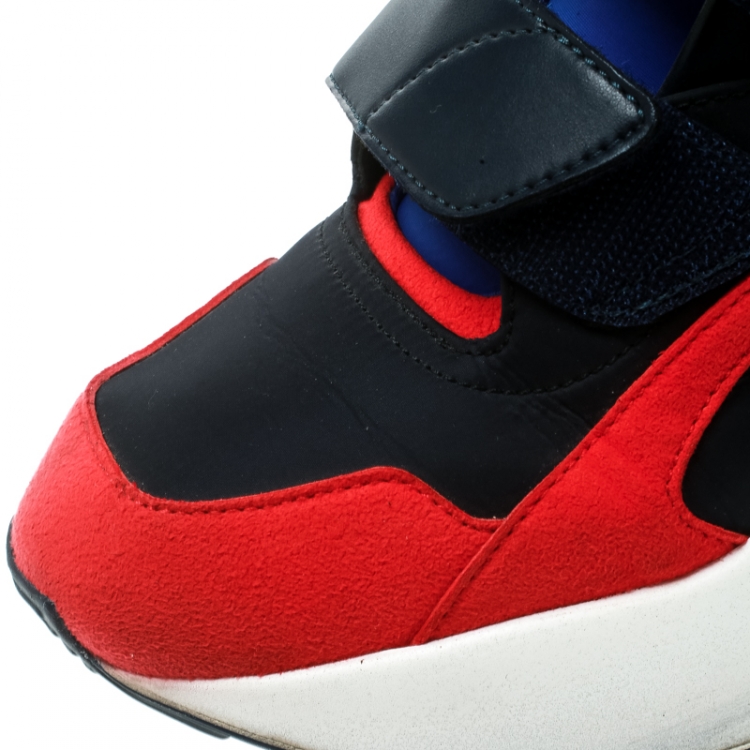 Pre Owned Stella McCartney Multicolor Fabric/Leather Eclypse Velcro Strap Sneakers Size 39