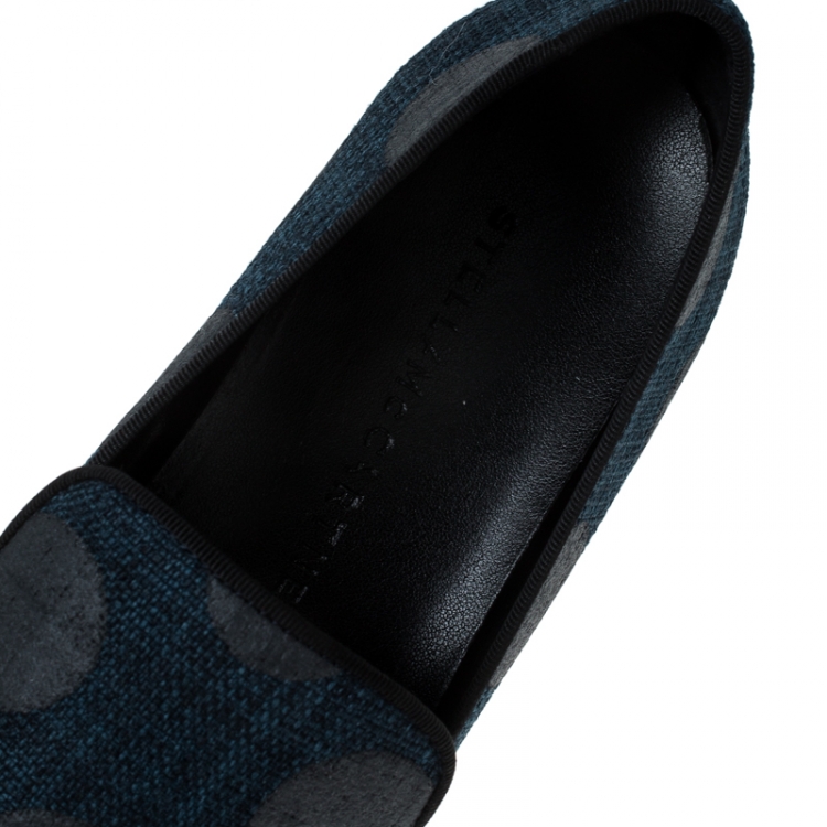 Pre Owned Stella McCartney Blue Denim Binx Slip On Platform Sneakers Size 38