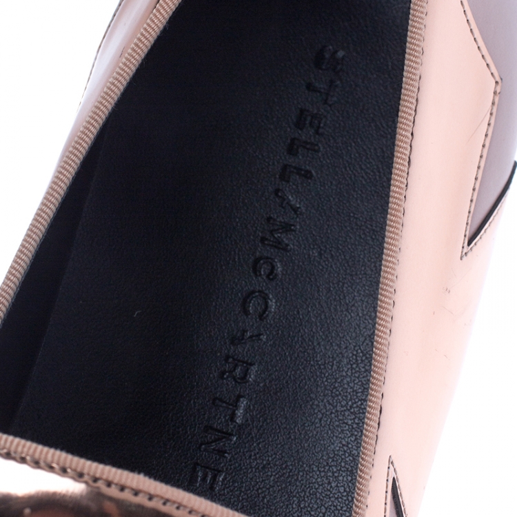 Pre Owned Stella McCartney Metallic Rose Gold Star Platform Binx Sneakers Size 40