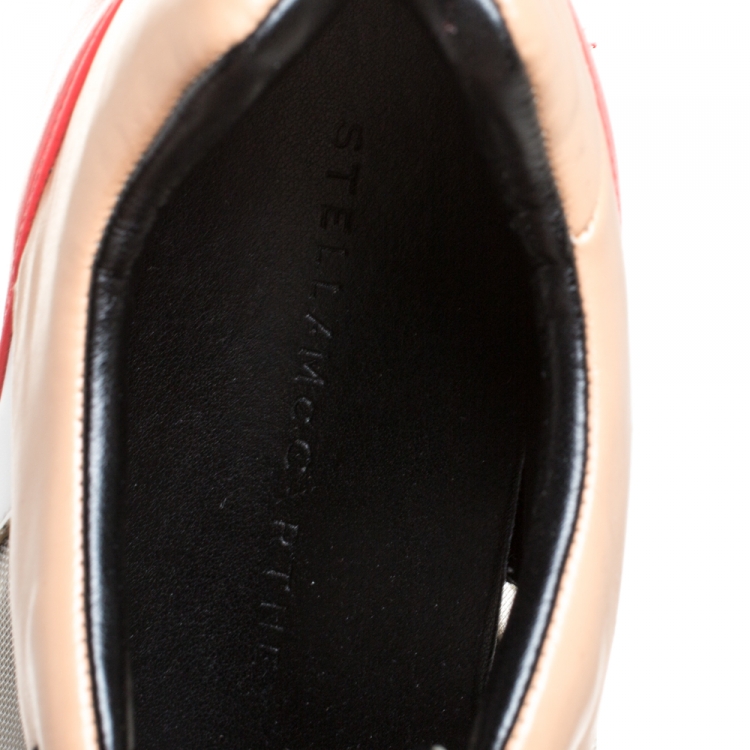 Pre Owned Stella McCartney Multicolor Faux Leather Star Macy Espadrille Sneakers Size 38