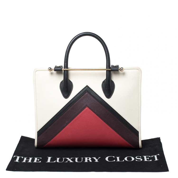 Pre Owned Strathberry Multicolor Leather Midi Tote