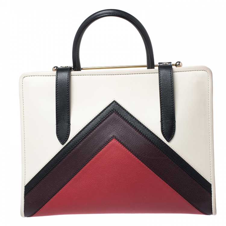 Pre Owned Strathberry Multicolor Leather Midi Tote