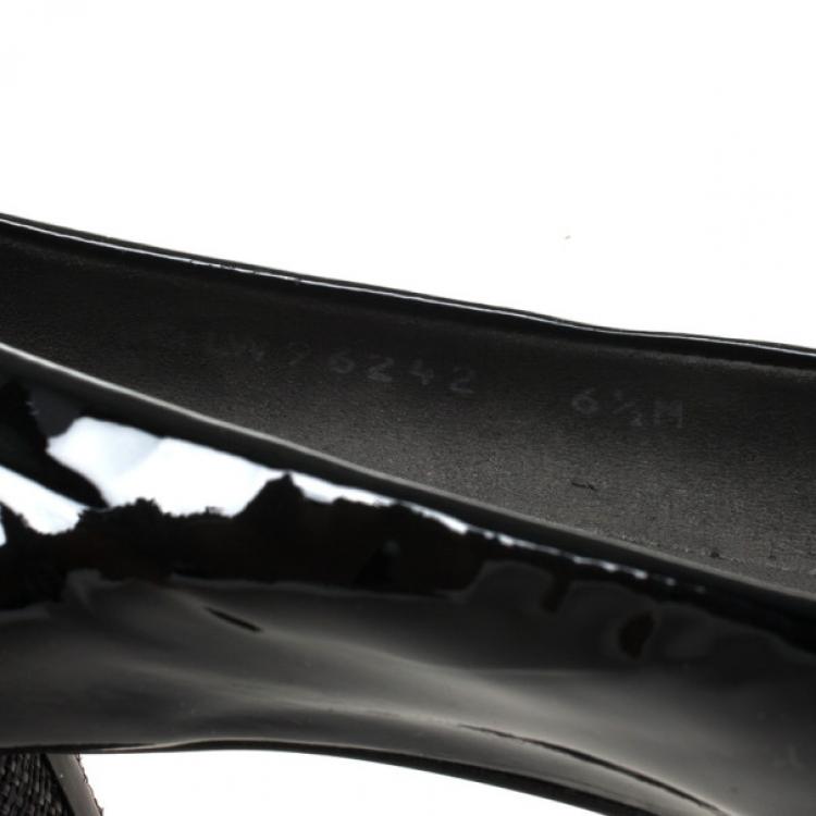 Pre Owned Stuart Weitzman Black Patent Lola Pumps Size 37