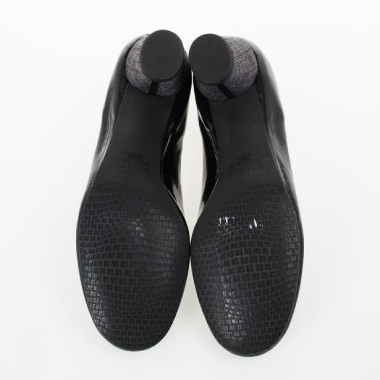 Pre Owned Stuart Weitzman Black Patent Lola Pumps Size 37