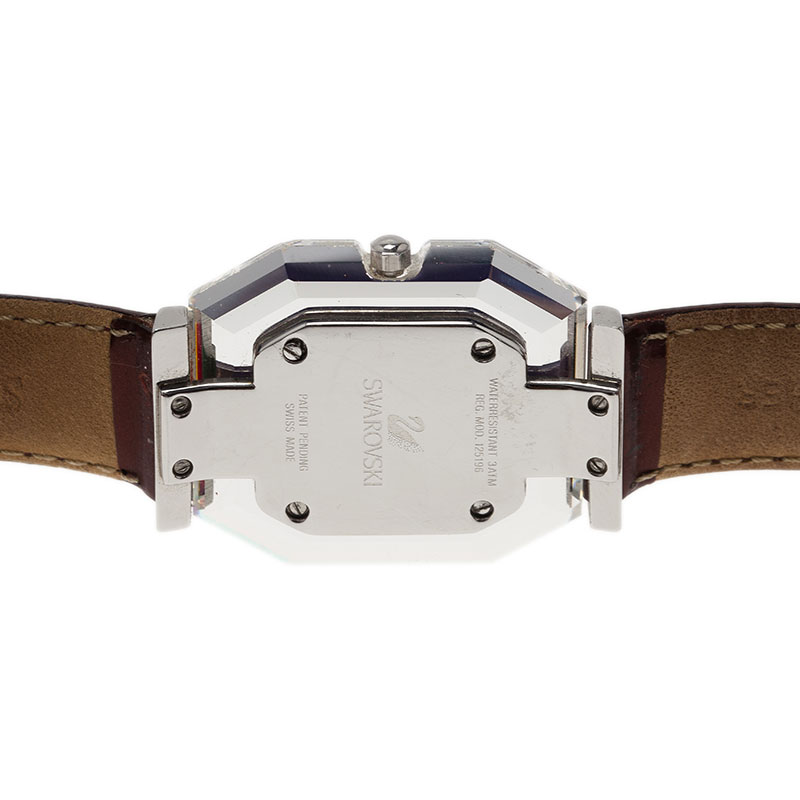Pre Owned Swarovski Purple Stainless Steel Rock N Light Women's Wristwatch 40MM