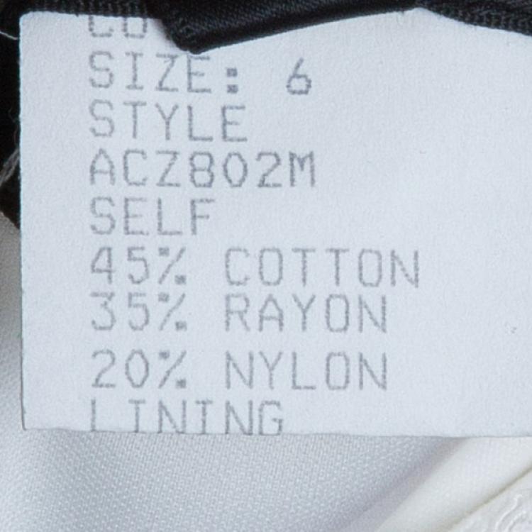 Pre Owned Tadashi Shoji White Lace Shift Cocktail Dress M