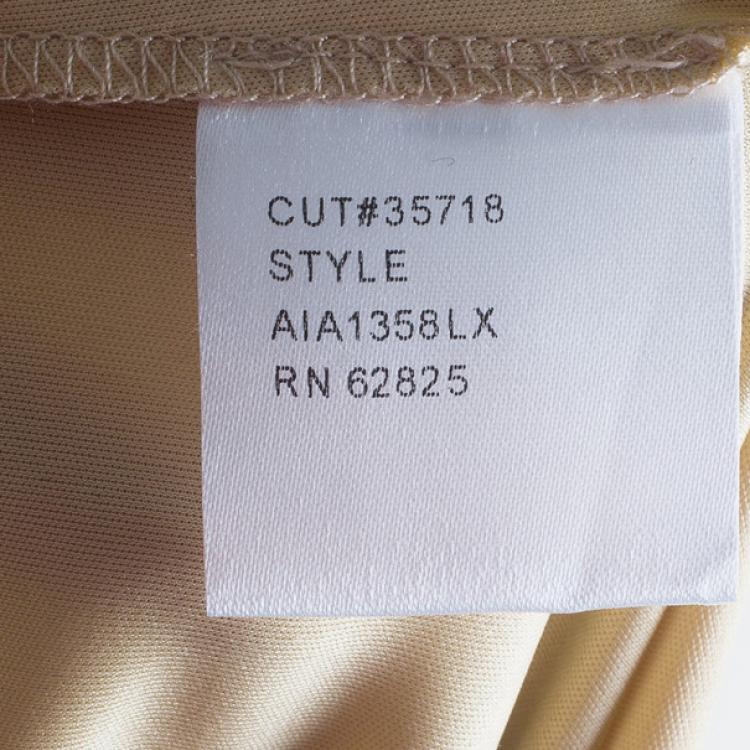 Pre Owned Tadashi Shoji Black Devore Gown M