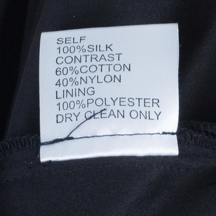 Pre Owned Tadashi Shoji Border Lace Chiffon Gown S