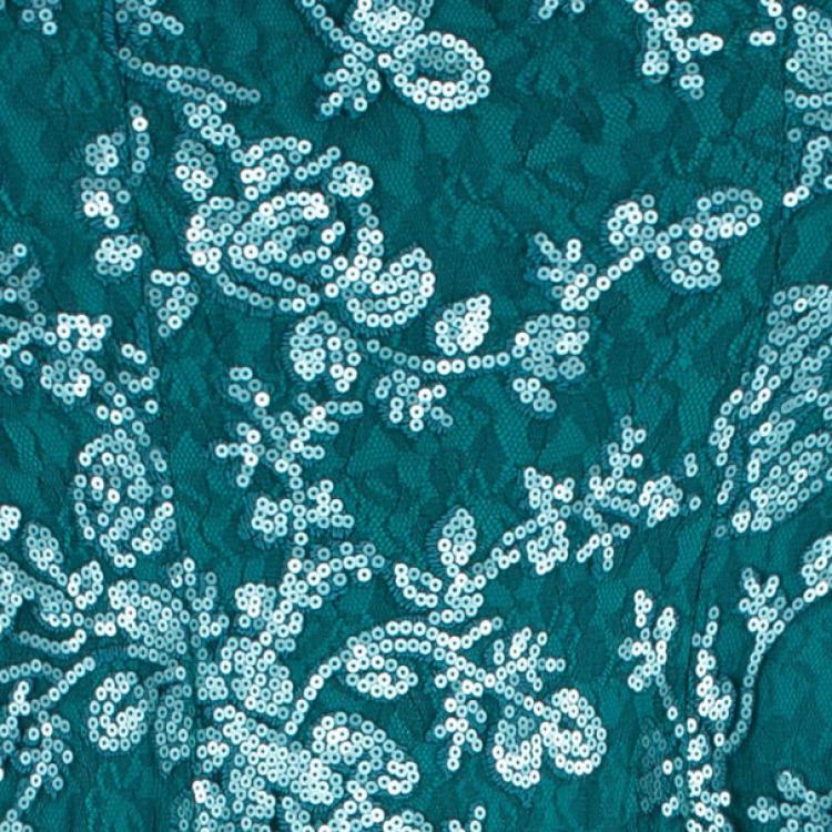 Pre Owned Tadashi Shoji One Shoulder Sequin Gown M