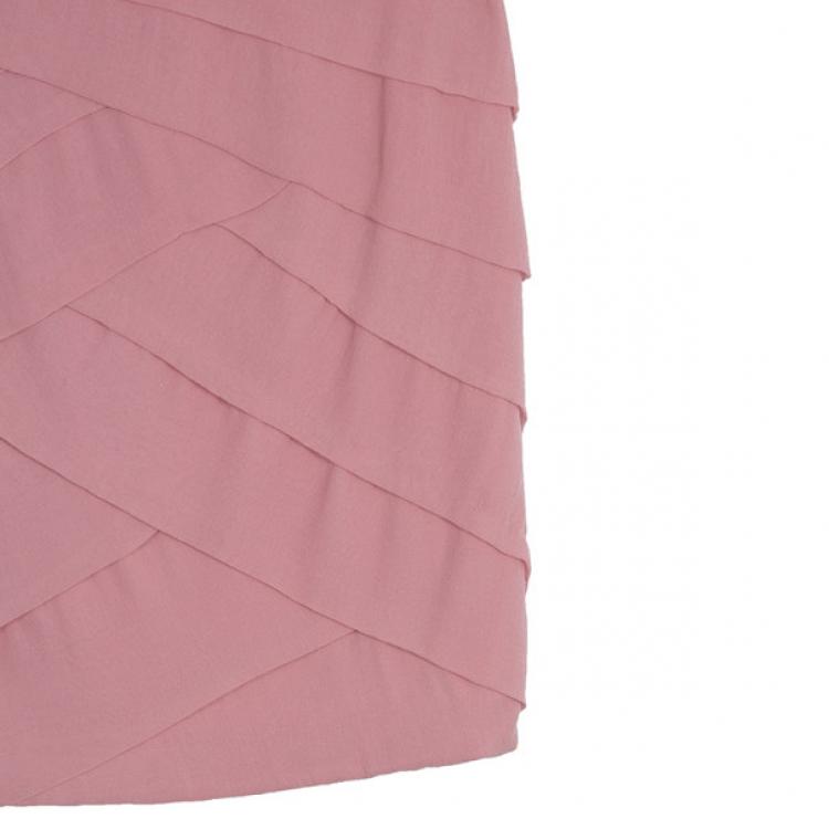 Pre Owned Tadashi Shoji Ruffled Dress M